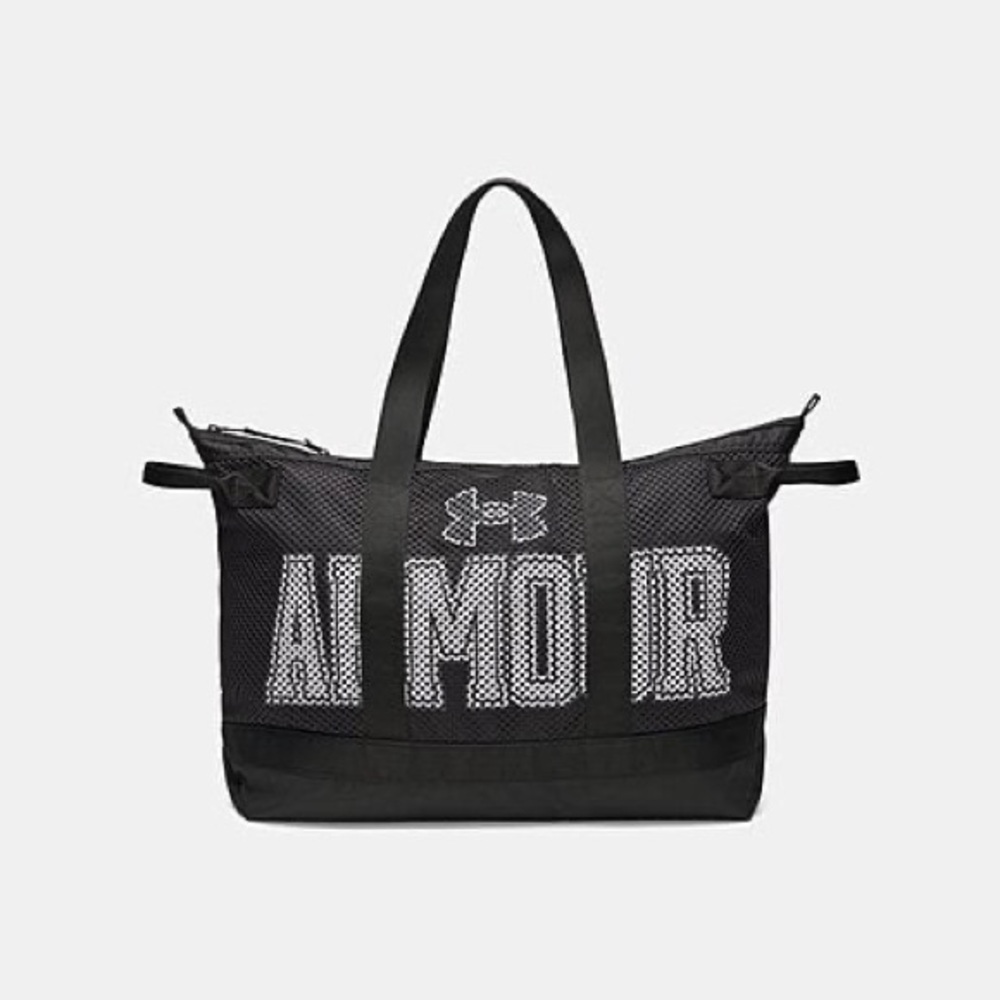 NEW! Under Armour Black and White Mesh Athletic Bag